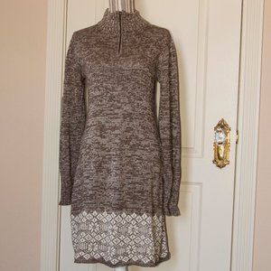 Soybu Sweater Sweater Dress Heather Brown & White L